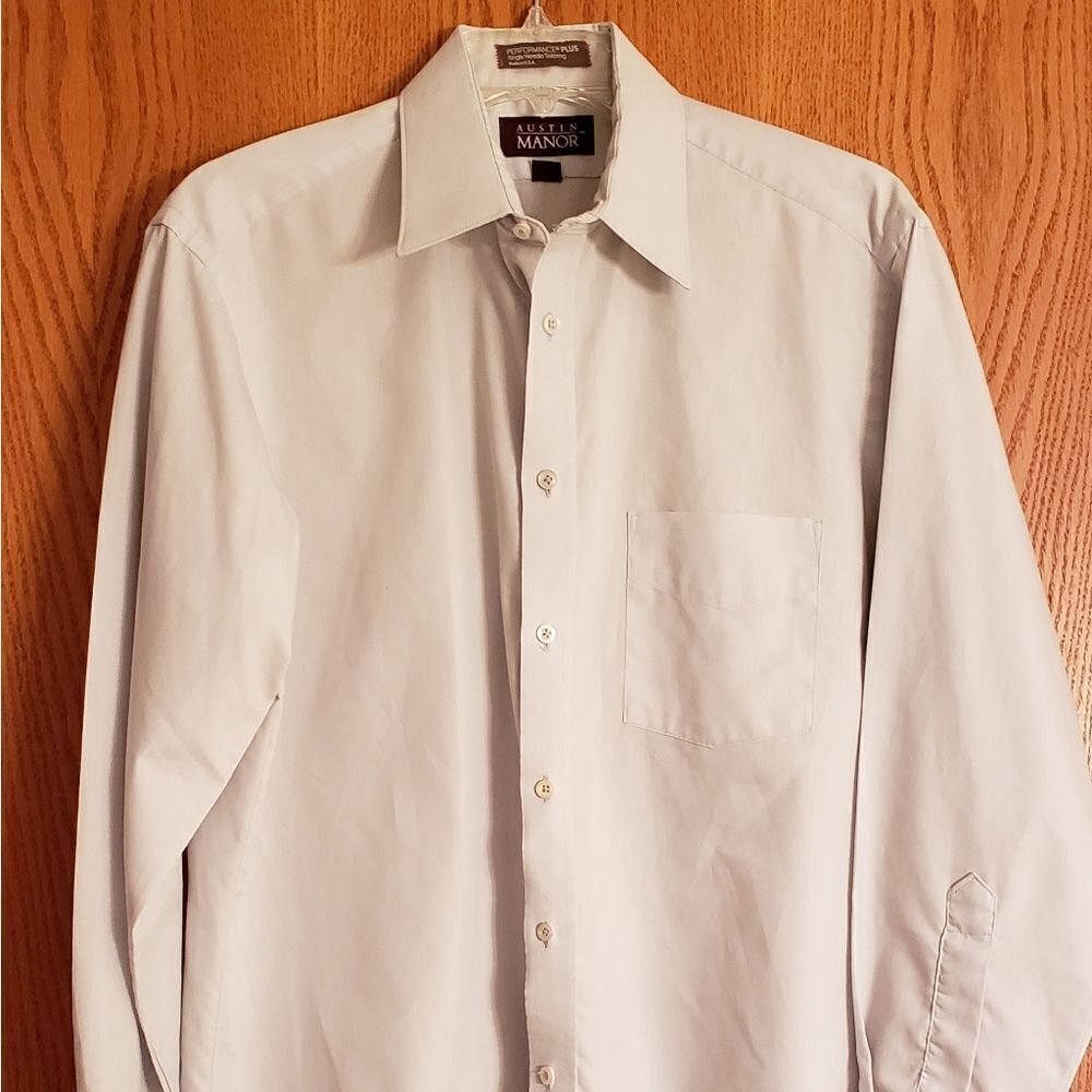 Austin Manor Men's Light Blue Dress Shirt Sz 16/33